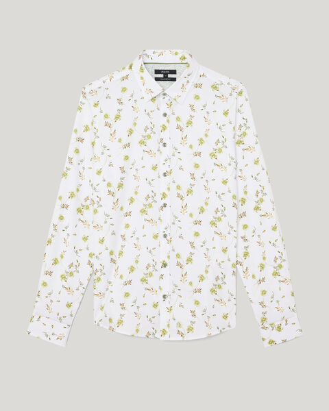 Botanical Floral Print Long Sleeve Shirt, Sage, hi-res